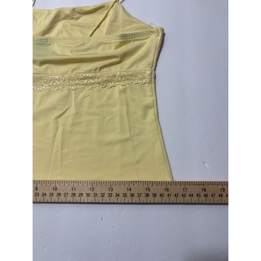 Wild Fable Light Yellow Lace Trim Cami Tank Top Medium NWT TART1042J - Picture 7 of 10